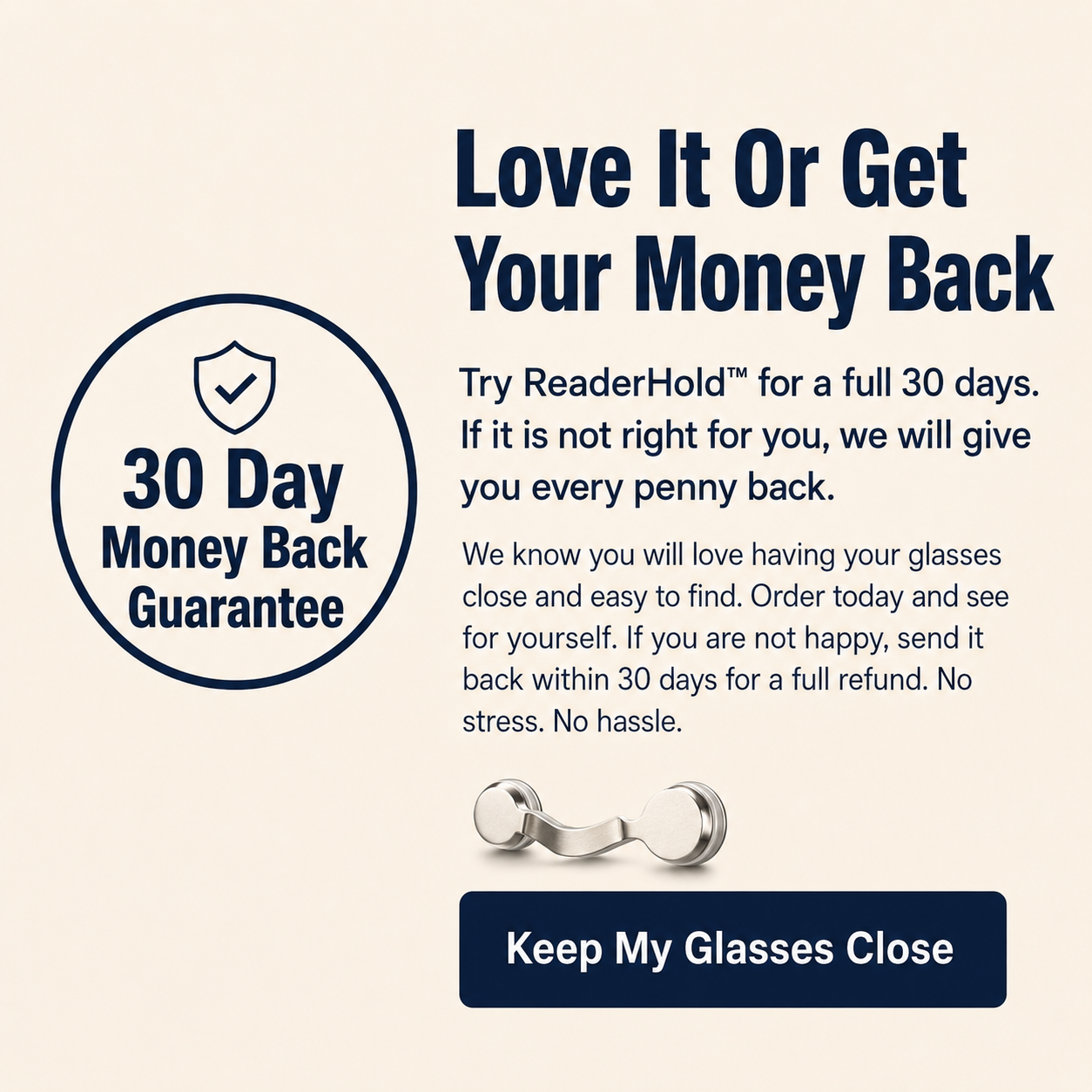 ReaderHold™ Magnetic Glasses Holder
