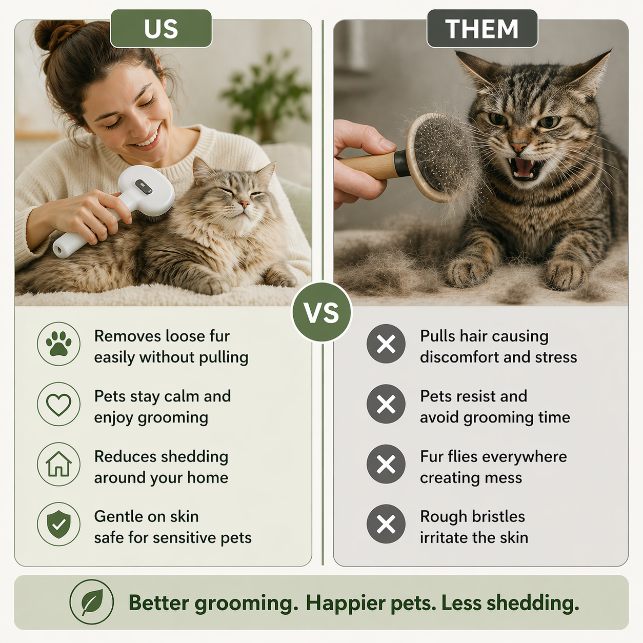 Gentle Steam Grooming Brush