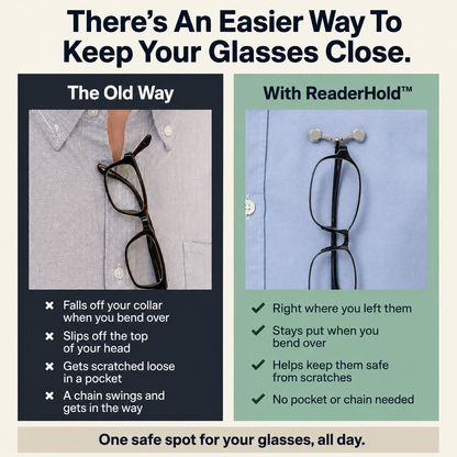 ReaderHold™ Magnetic Glasses Holder